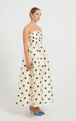 Pasduchas Dottie Strapless Midi Dress size 10 for rent on The Volte - image 2
