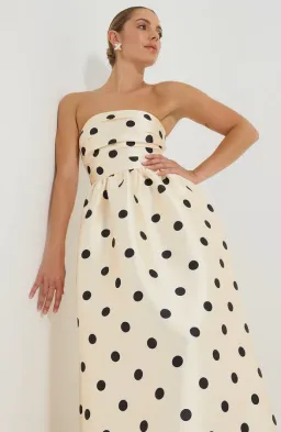 Pasduchas Dottie Strapless Midi Dress size 14 for rent on The Volte - image 4