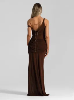 Natalie Rolt Cadence Maxi in Espresso Chocolate Size 0/ AU 6 for rent on The Volte - image 10