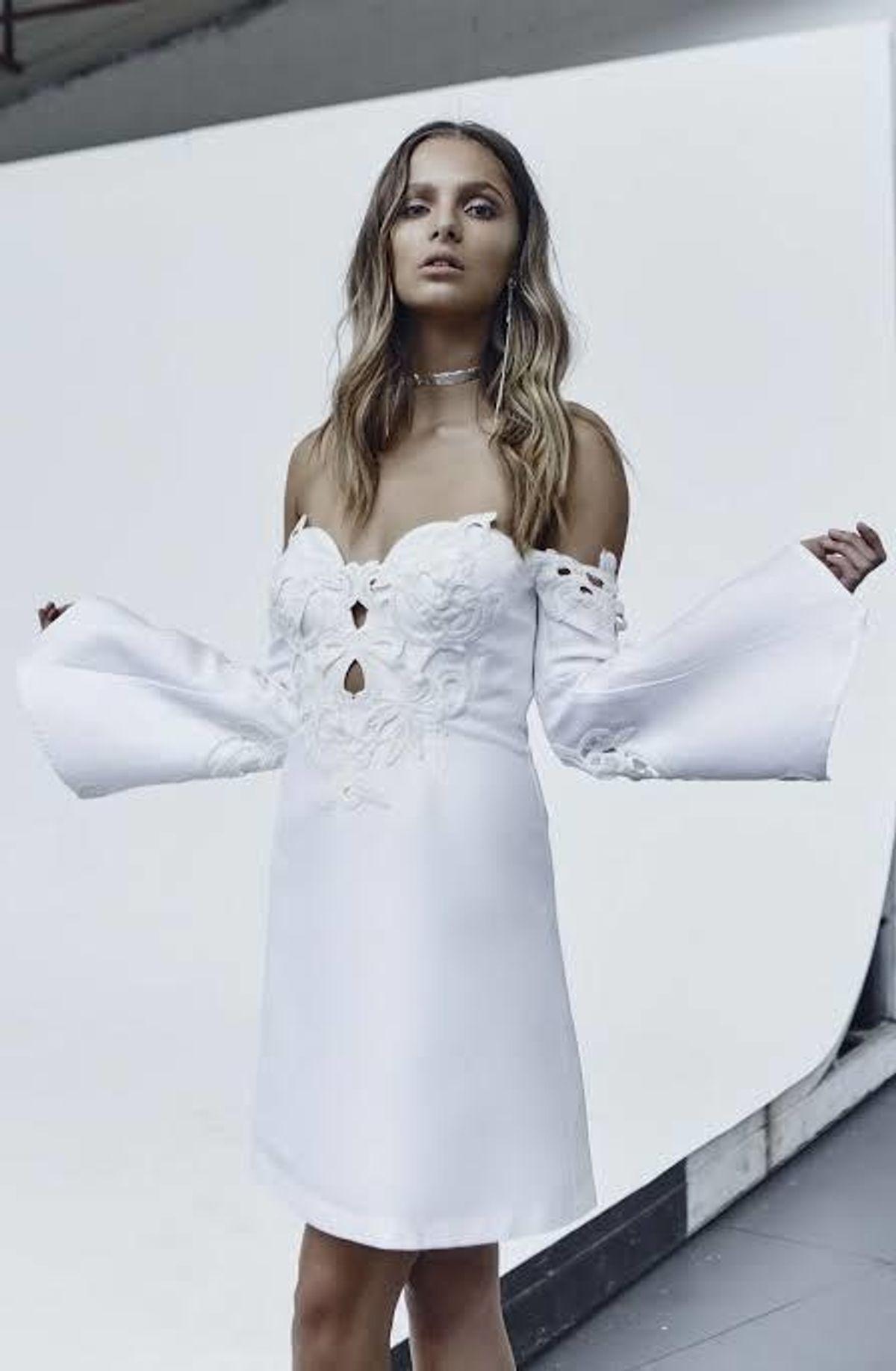 Thurley Helena Dress White Size 8 for rent on The Volte - main image
