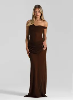 Natalie Rolt Cadence Maxi in Espresso Chocolate Size 2/ AU 10 for rent on The Volte - image 9