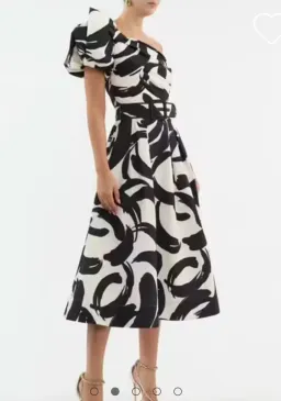 Rebecca Vallance Pompidou One Shoulder Midi Dress Print Size 12 for rent on The Volte - image 4