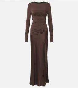 Sir the Label Alessia Draped Maxi Gown Brown Size 0 / AU 6  for rent on The Volte - image 5