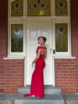Deconduarte Ivana Jersey Maxi Dress in Pure Red Size M / AU 10 for rent on The Volte - image 2