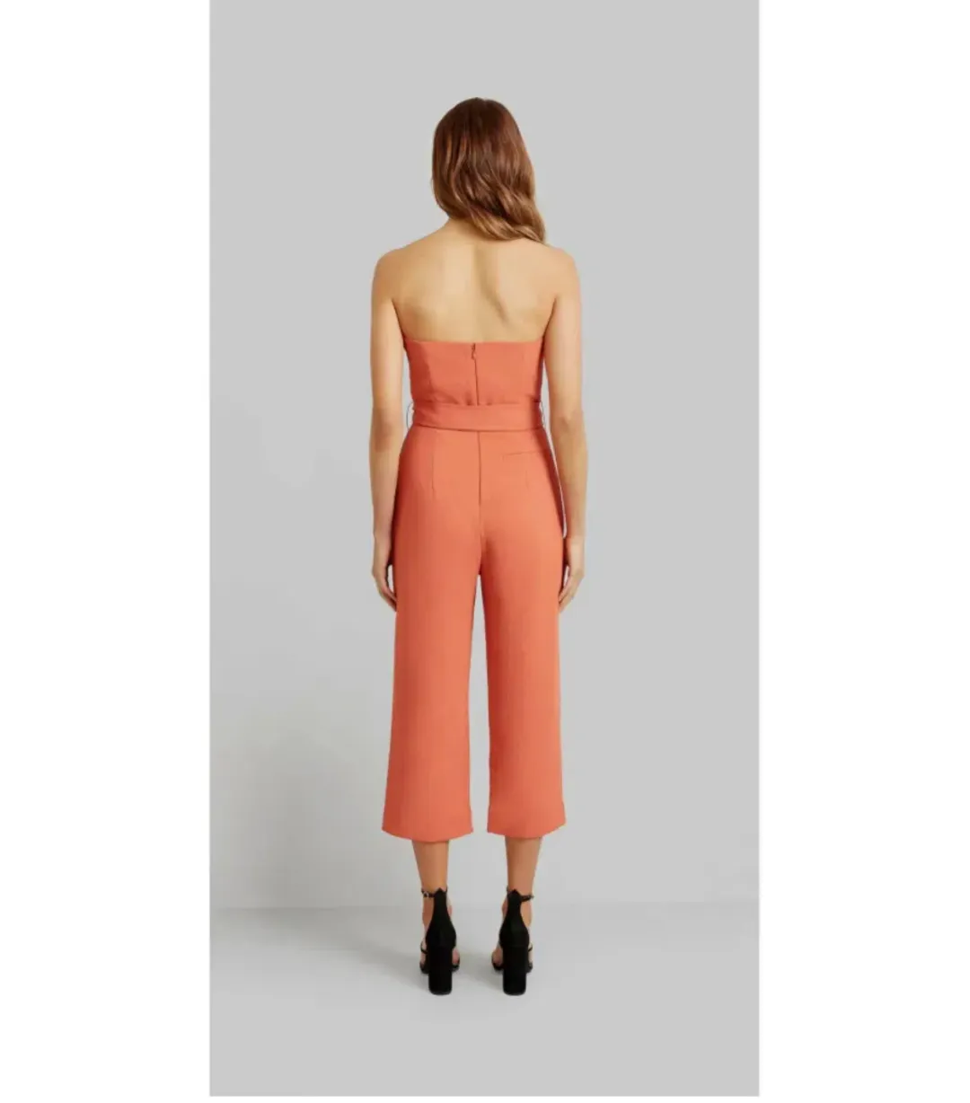 Kookai Oyster Jumpsuit Ochre Size 34 / AU 6 for rent on The Volte - main image