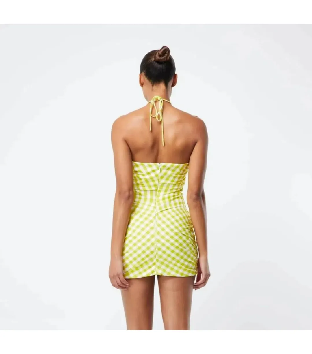 Mossman Check On It Mini Dress Green/Yellow Check Size AU 12 for rent on The Volte - main image