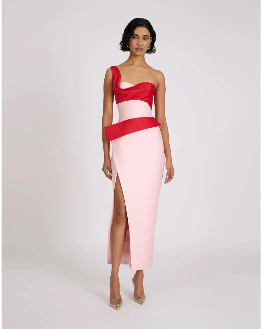 Eliya the Label Cartia Midi Dress Pink/Red Size M / AU 10 for rent on The Volte - main image