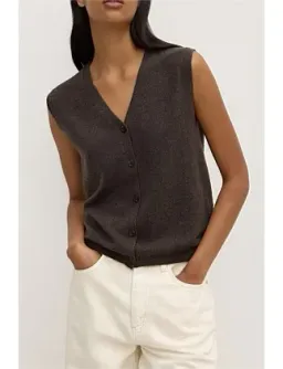Assembly Label Lara Cashmere Knit Tank Ganache Marle Beige Size 8 for rent on The Volte - image 5