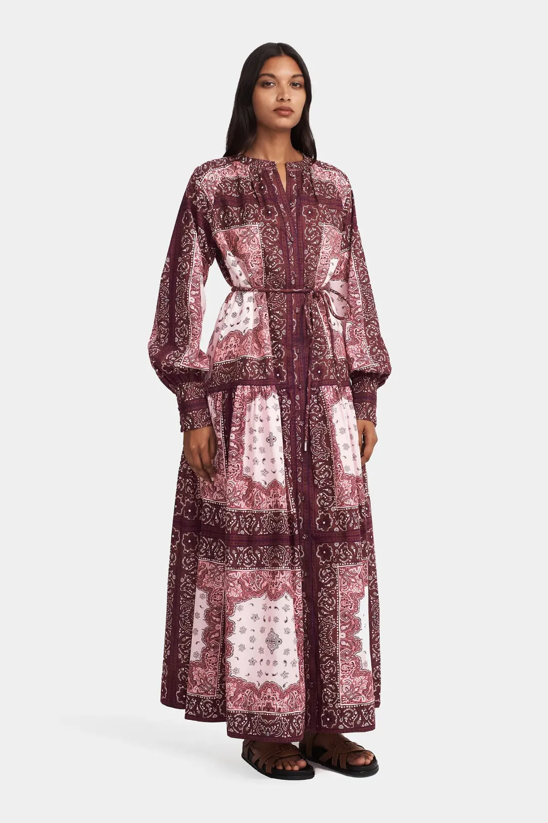 Hansen And Gretel Queenie Maxi Dress Barbera Tile Size 8 for rent on The Volte - main image