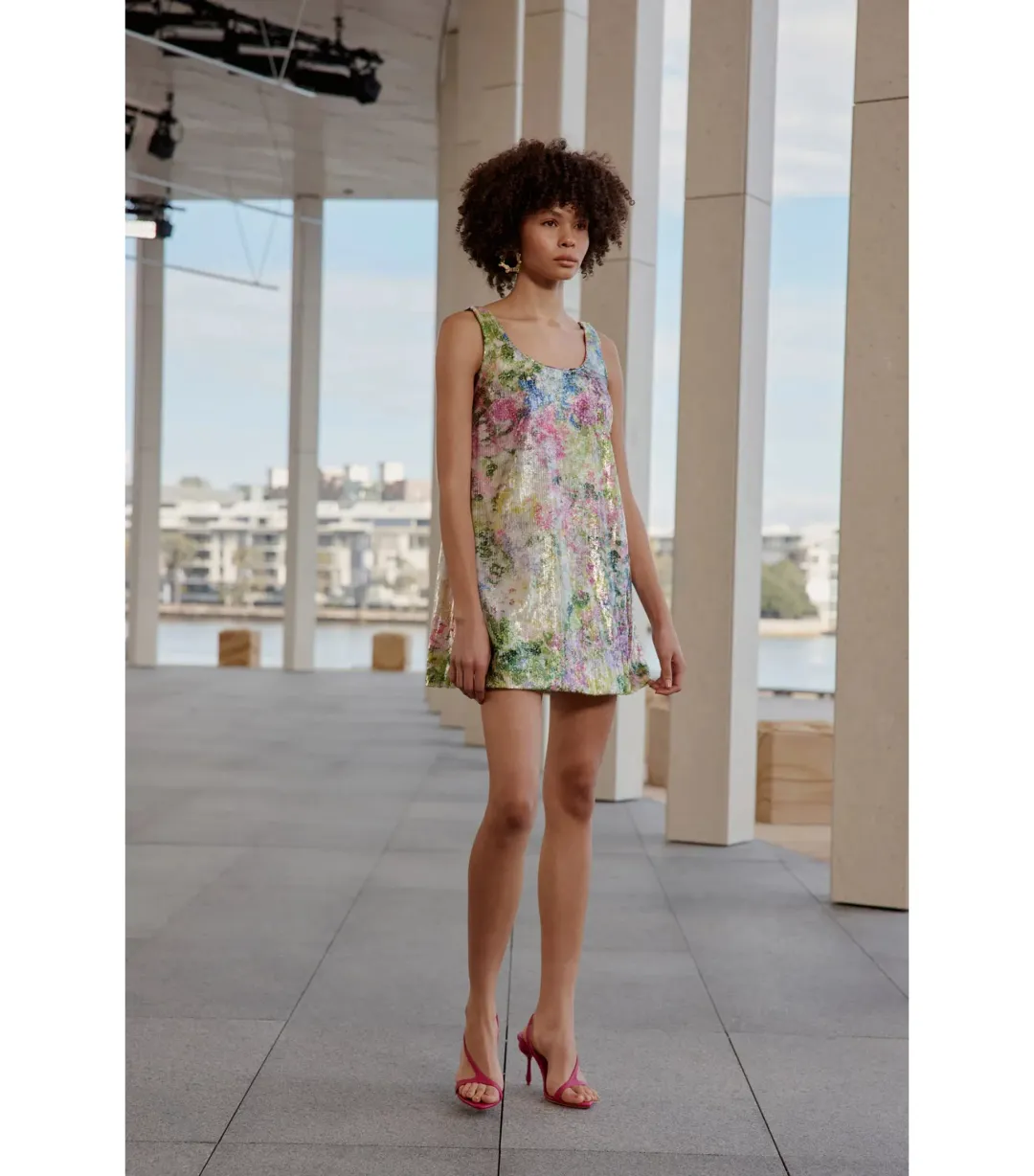 Aje Dahlia Mini Dress Lavandula Size 12 for rent on The Volte - main image
