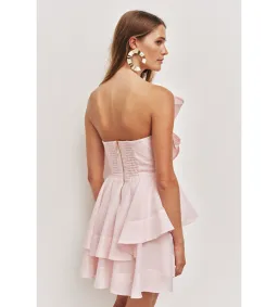 AJE Selestia Mini Dress Ash Pink Size 12 for rent on The Volte - image 2