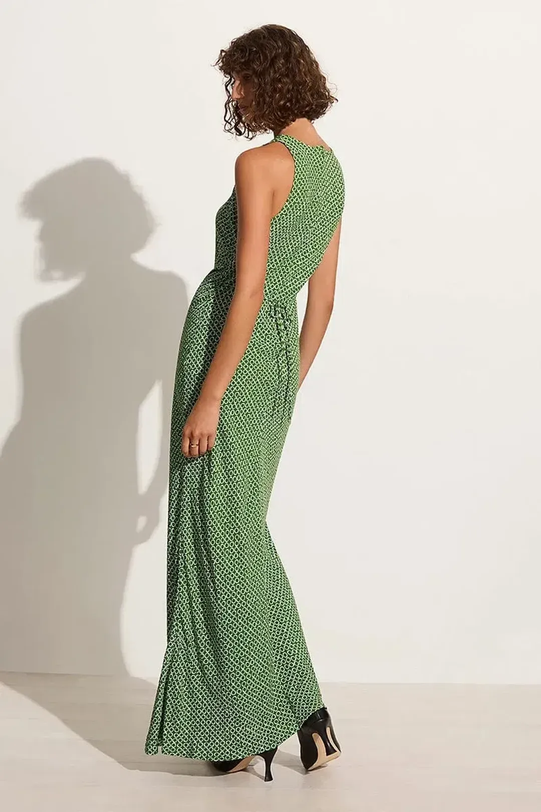 Faithfull the Brand Clementine Maxi Dress Green Size 8  for rent on The Volte - main image