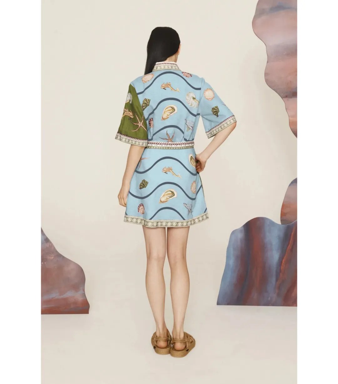 Alemais Bath House Mini Dress Multi Size AU 16 for rent on The Volte - main image