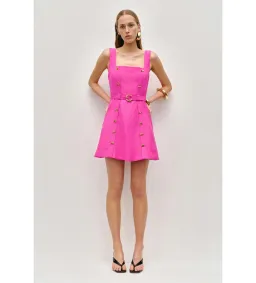 Aje Prisma Utility Mini Dress in Cerise Pink Size AU14 for rent on The Volte - image 1