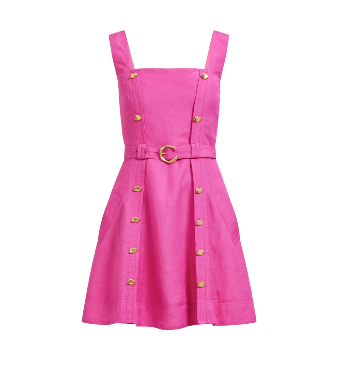 Aje Prisma Utility Mini Dress in Cerise Pink Size AU14 for rent on The Volte - main image