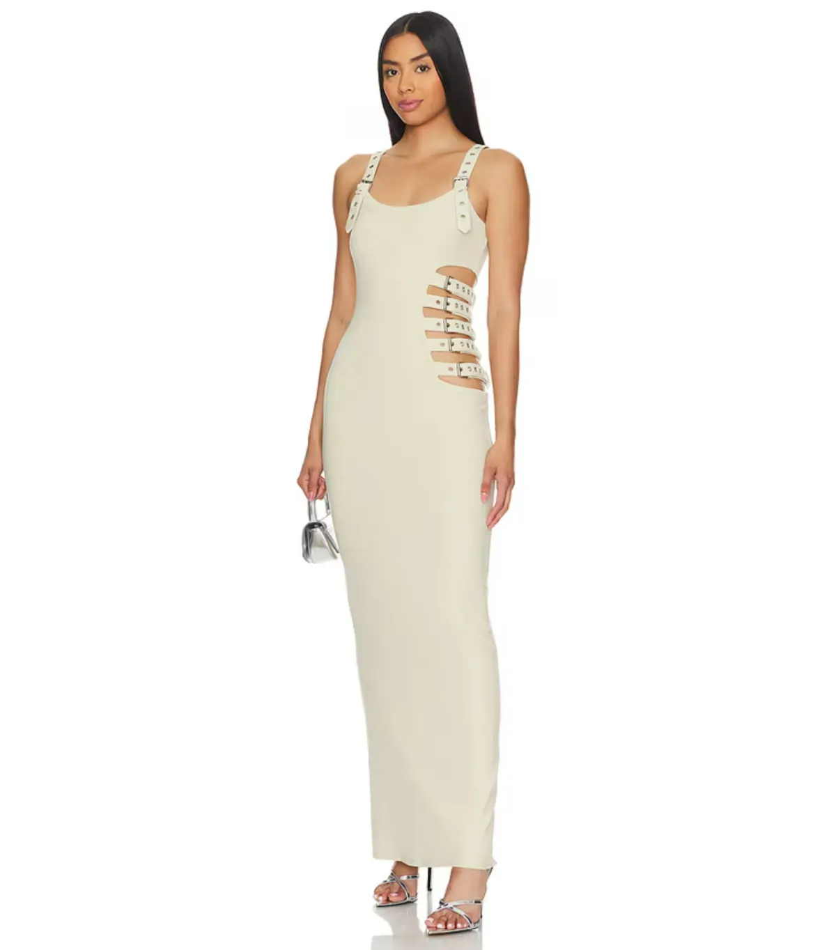 Hours Eve Maxi Dress Beige Size S / AU 8 for rent on The Volte - main image