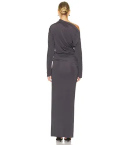 Hours Theo Maxi Dress Charcoal Gray Size S / AU 8 for rent on The Volte - image 3