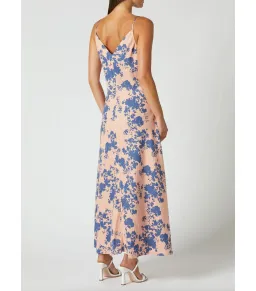Scanlan Theodore Linen Floral Slip Maxi Dress Coral Size AU 6 for rent on The Volte - image 2
