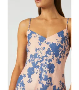 Scanlan Theodore Linen Floral Slip Maxi Dress Coral Size AU 6 for rent on The Volte - image 3