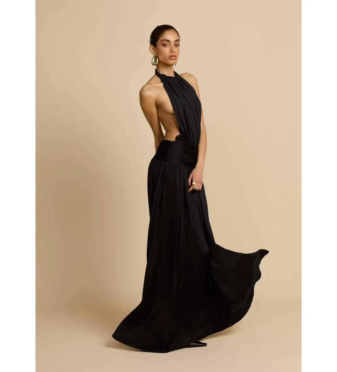 Arcina Ori Santina Maxi Dress Black Size 10 for rent on The Volte - main image