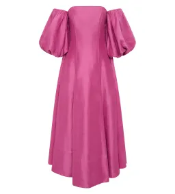 Aje Incarnation Midi Dress Magenta Size 10 for rent on The Volte - image 5
