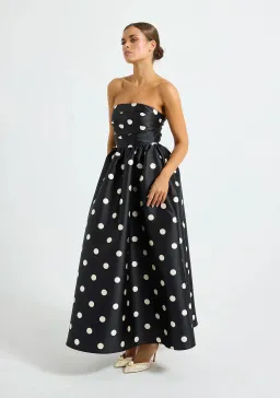 Pasduchas Dottie Strapless Midi Black/Cream Size 6 for rent on The Volte - image 3