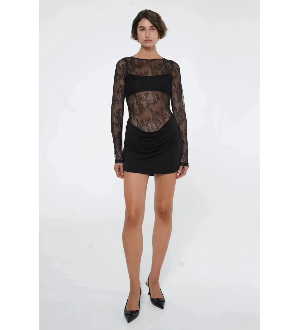 Benni Yana Mini Dress in Black Size AU 8 for rent on The Volte - main image