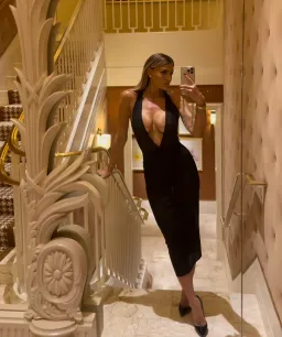 Alex Perry Halter Midi Dress in Stretch Mesh Black AU 8 for rent on The Volte - image 2