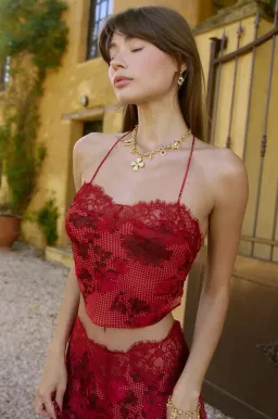 Bydee Aurelie Top and Fleurie Maxi Skirt Set in Rose Size XS/AU6 for rent on The Volte - image 7