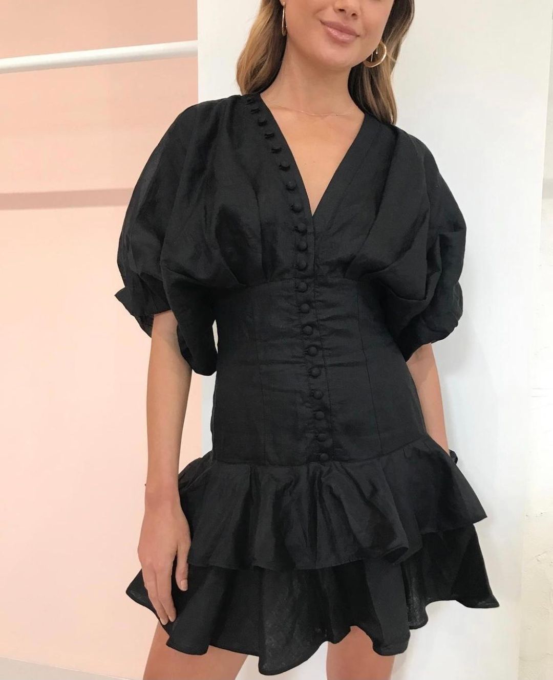 Joslin Presley Mini Dress Black Size 8 for rent on The Volte - main image