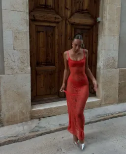 Natalie Rolt Giana Dress in Tangerine Lace Size AU 6 for rent on The Volte - image 1