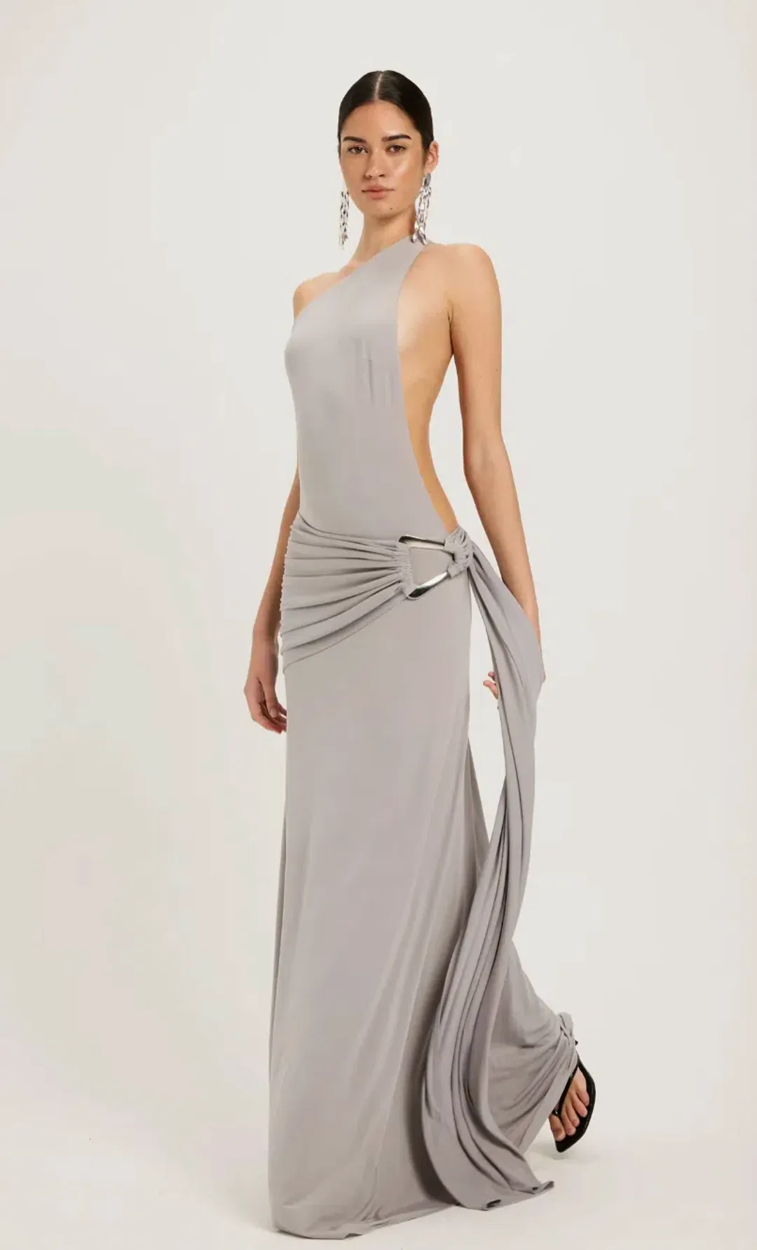 Ance Gria Gaia Gown Silver Grey Size XS/AU 6 for rent on The Volte - main image