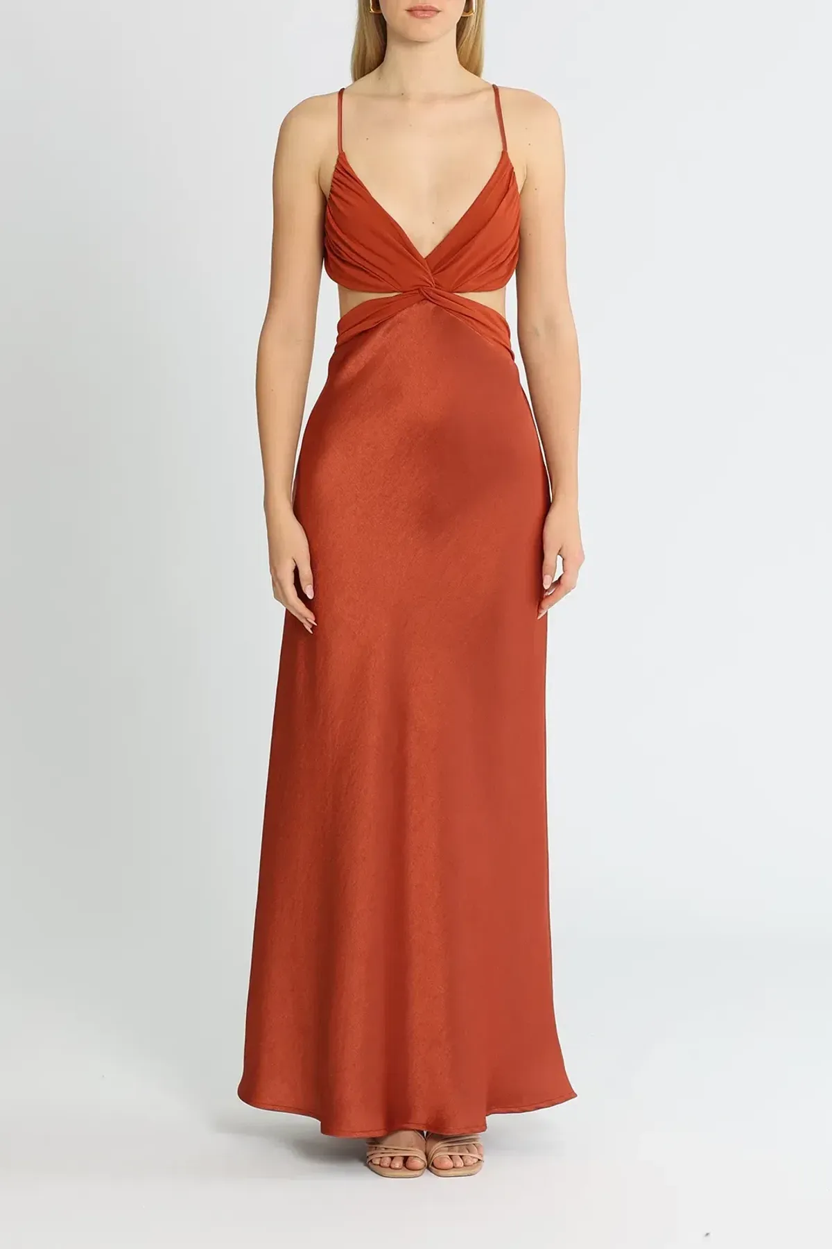Bec & Bridge Nadia Twist Maxi in Auburn Size 8 for rent on The Volte - main image