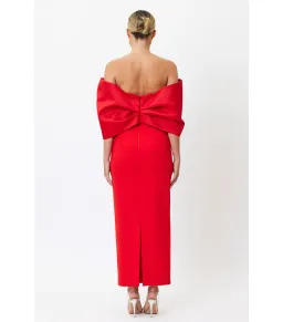Bianca & Bridgett Natalia Midi Dress Red Size AU 10 for rent on The Volte - image 3