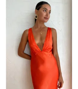 Shona Joy Midi Dress in Hibiscus for rent on The Volte - image 2