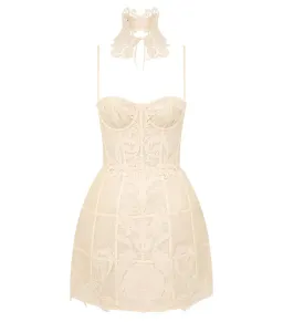 Zimmermann Rebellion Filigree Mini Dress Cream Size 0 / AU 8  for rent on The Volte - image 1