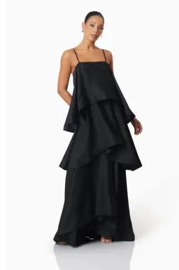 Elliatt Tilly Tiered Maxi Dress Black Size AU 12  for rent on The Volte - image 2