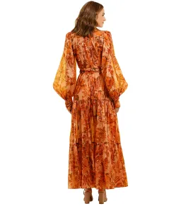 Acler Naples Maxi Dress in Orange Size AU 6 for rent on The Volte - image 2