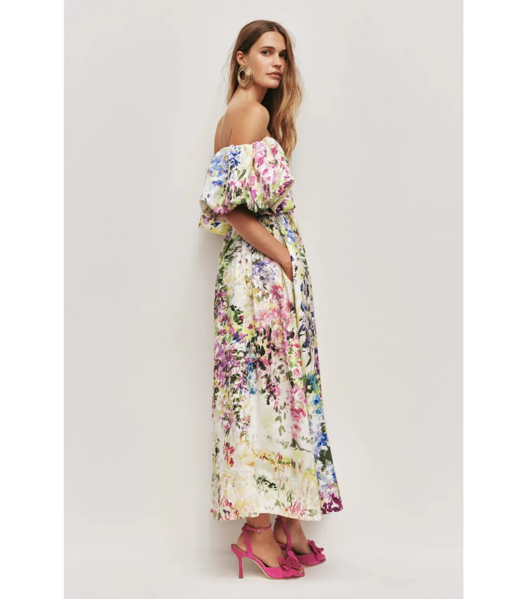 Aje Adina Midi Dress Lavender Size AU 10 for rent on The Volte - main image