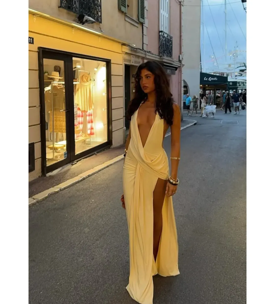 Natalie Rolt Winona Maxi Gown in Lemon Size S / AU 8 for rent on The Volte - main image