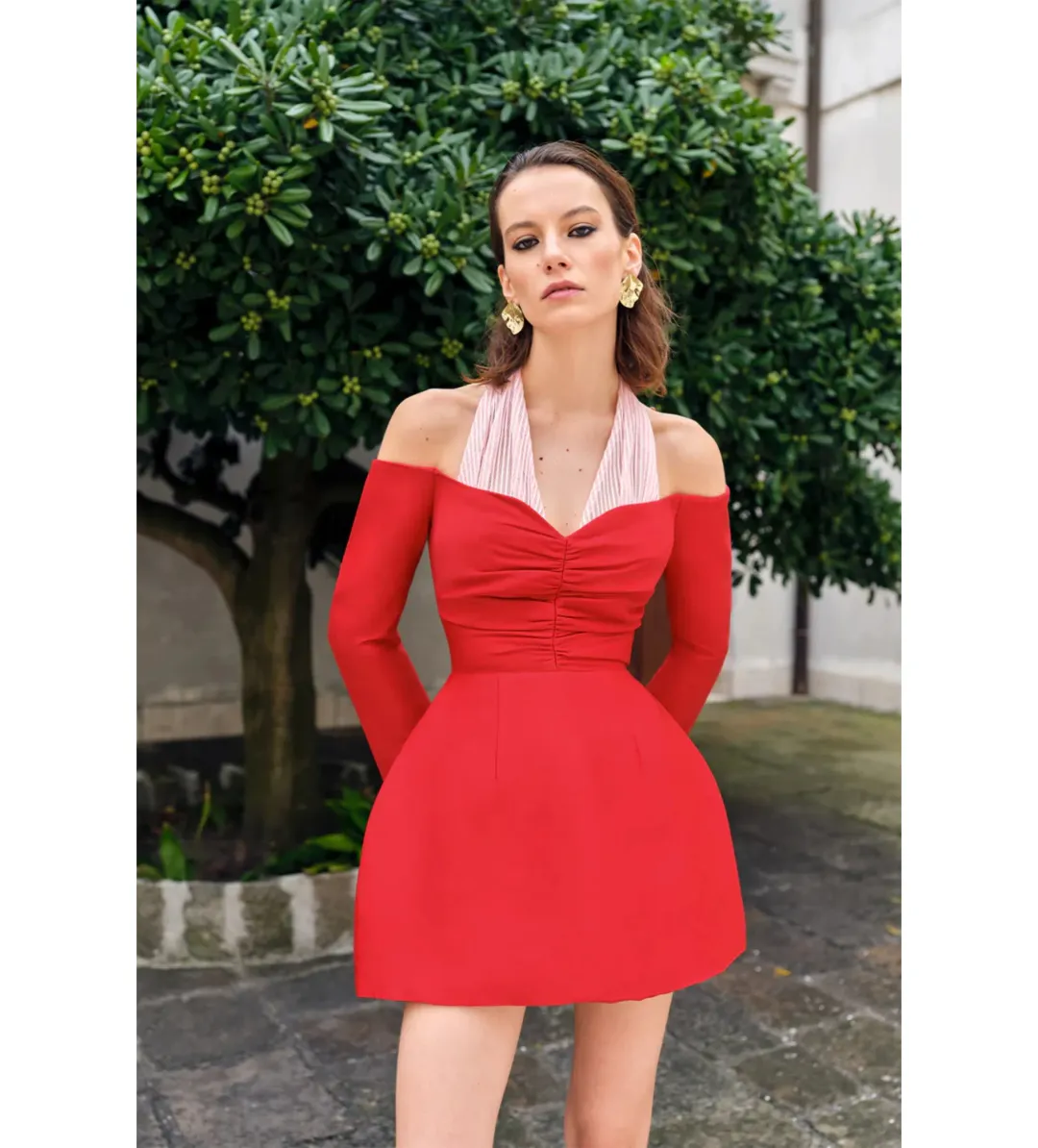 Eliya the Label Riley Mini Dress  Red/Pink Size XS/AU 6 for rent on The Volte - main image
