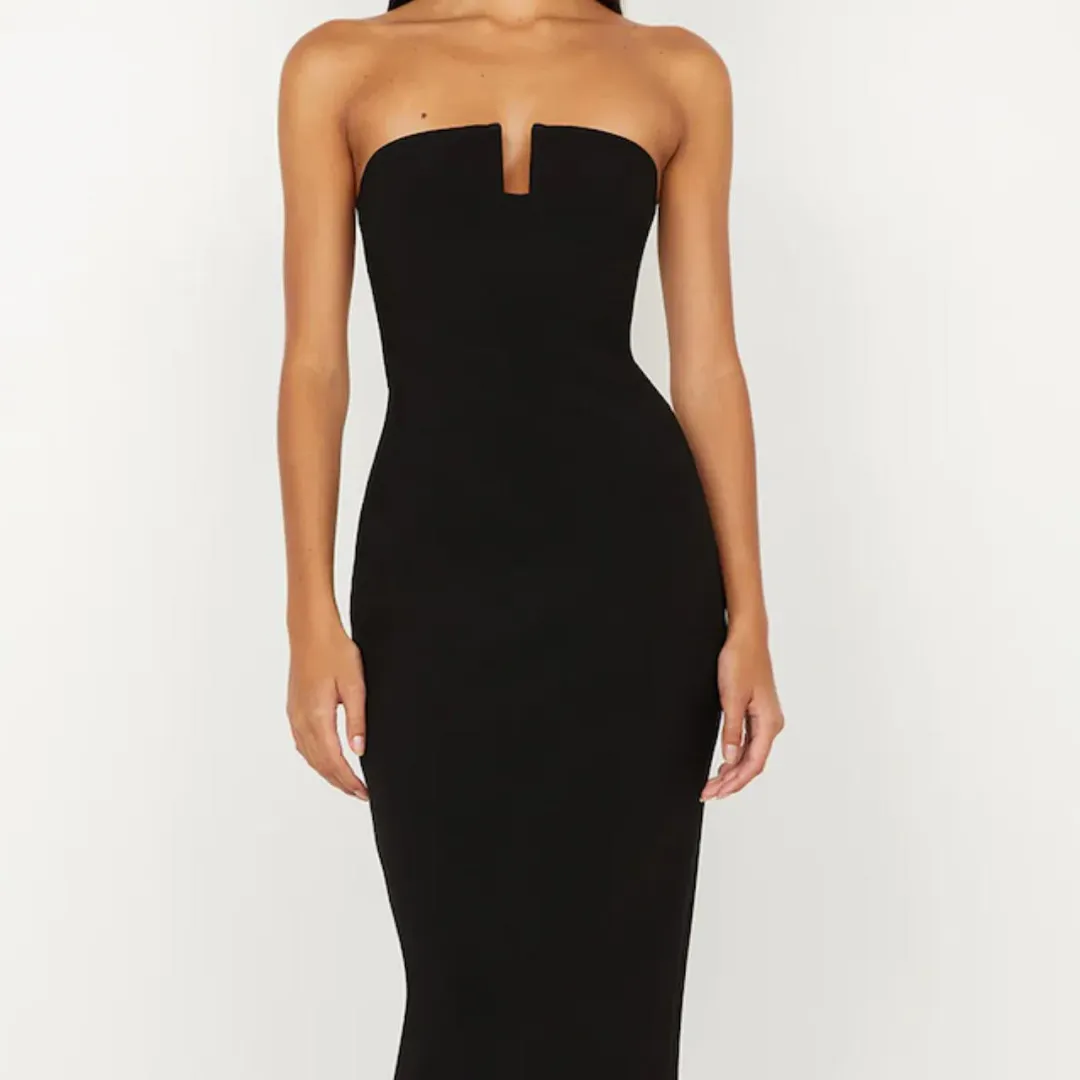 Bec & Bridge Rafi Strapless Maxi Dress Black Size 10 for rent on The Volte - main image