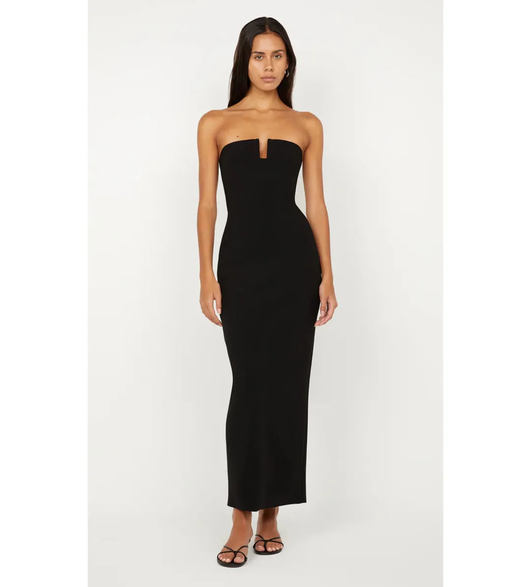 Bec & Bridge Rafi Strapless Maxi Dress Black Size 10 for rent on The Volte - main image