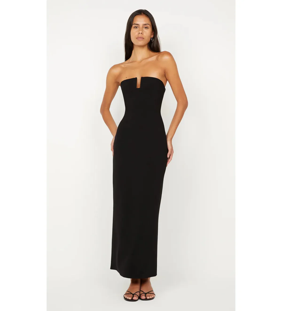 Bec & Bridge Rafi Strapless Maxi Dress Black Size 10 for rent on The Volte - main image