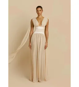 Arcina Ori Ramona Maxi Dress Champagne Size S/AU 8 for rent on The Volte - image 1