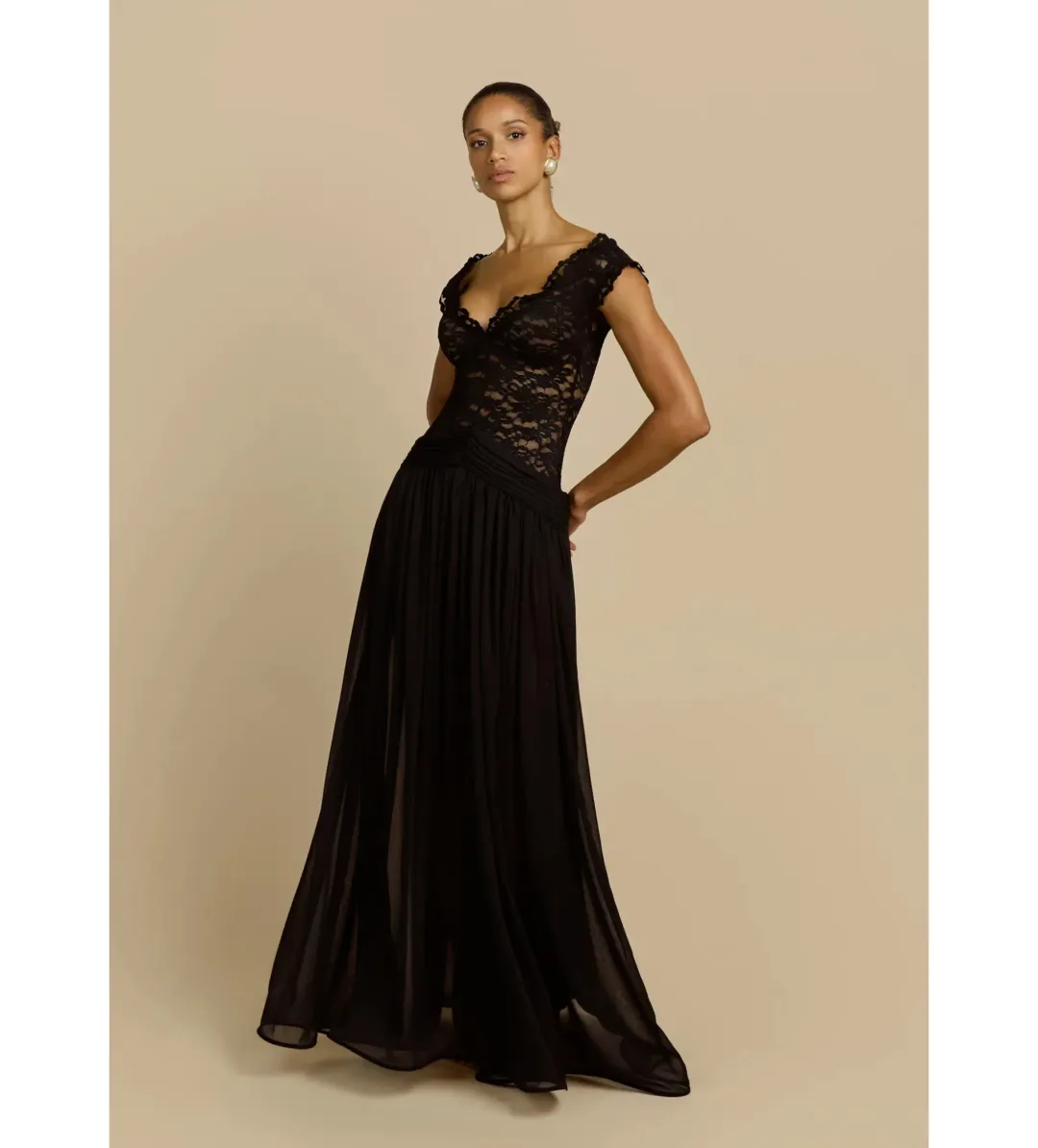 Arcina Ori Arabella Maxi Dress Black Size S/AU 8 for rent on The Volte - main image