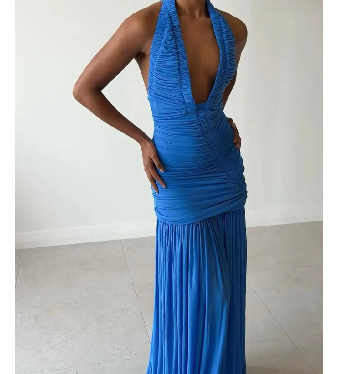 Christopher Esber Orion Gown Lapis Size 8 for rent on The Volte - main image