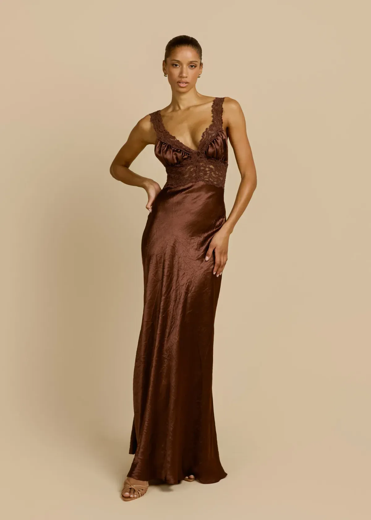Arcina Ori Eveline Dress Cacao Size XS/AU6 for rent on The Volte - main image