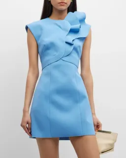 Acler  Harman Mini Dress in Blue Size AU 10 for rent on The Volte - image 1