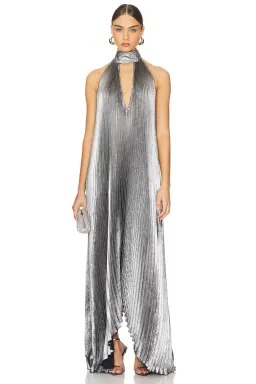 L'Idee Opera Gown in Gunmetal Shimmer Size AU 6 for rent on The Volte - image 6